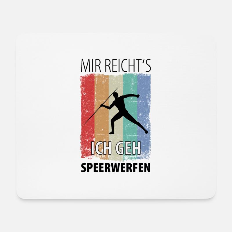Speerwurf Speerwerfen Speerwerfer - Mousepad (Querformat) - Weiß