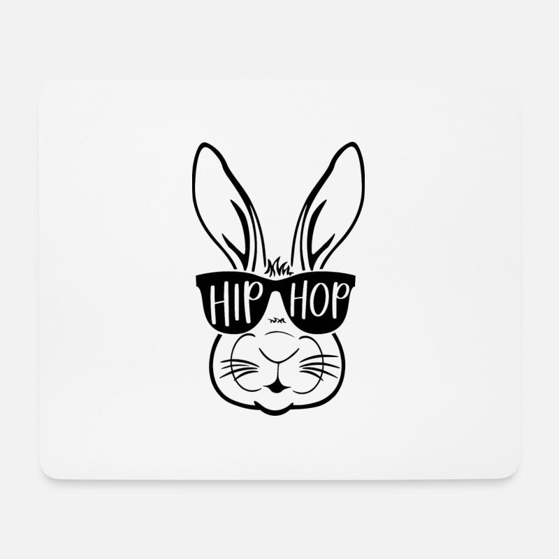 Hip Hop - Mousepad (Querformat) - Weiß