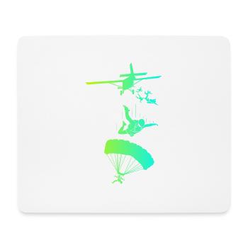 Fallschirmsprung Skydive - Mousepad (Querformat) - Weiß - Vorne