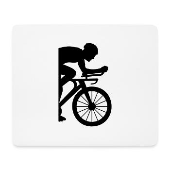 Halber Fahrrad Fahrer - Mousepad (Querformat) - Weiß - Vorne