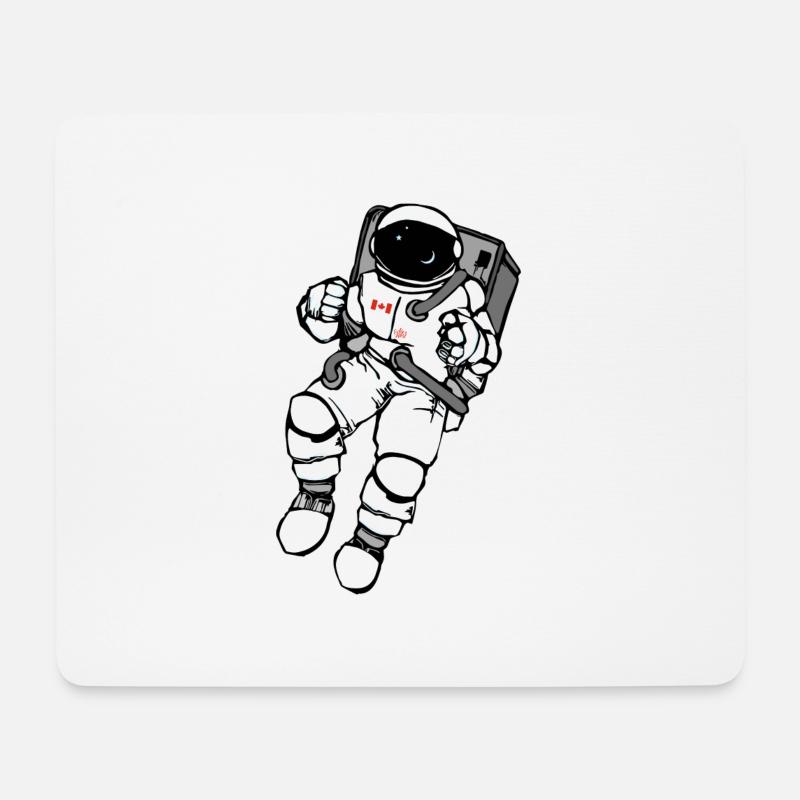Astronaut Kanada - Mousepad (Querformat) - Weiß