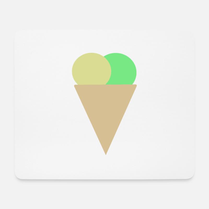 Eis in der Waffel - Mousepad (Querformat) - Weiß