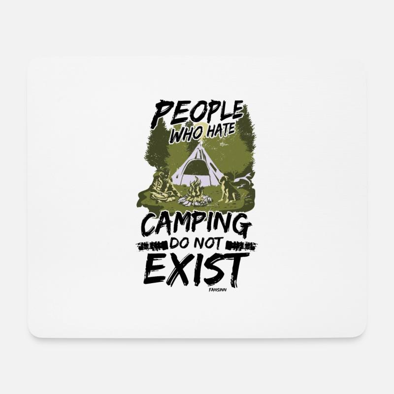 Camping - Mousepad (Querformat) - Weiß