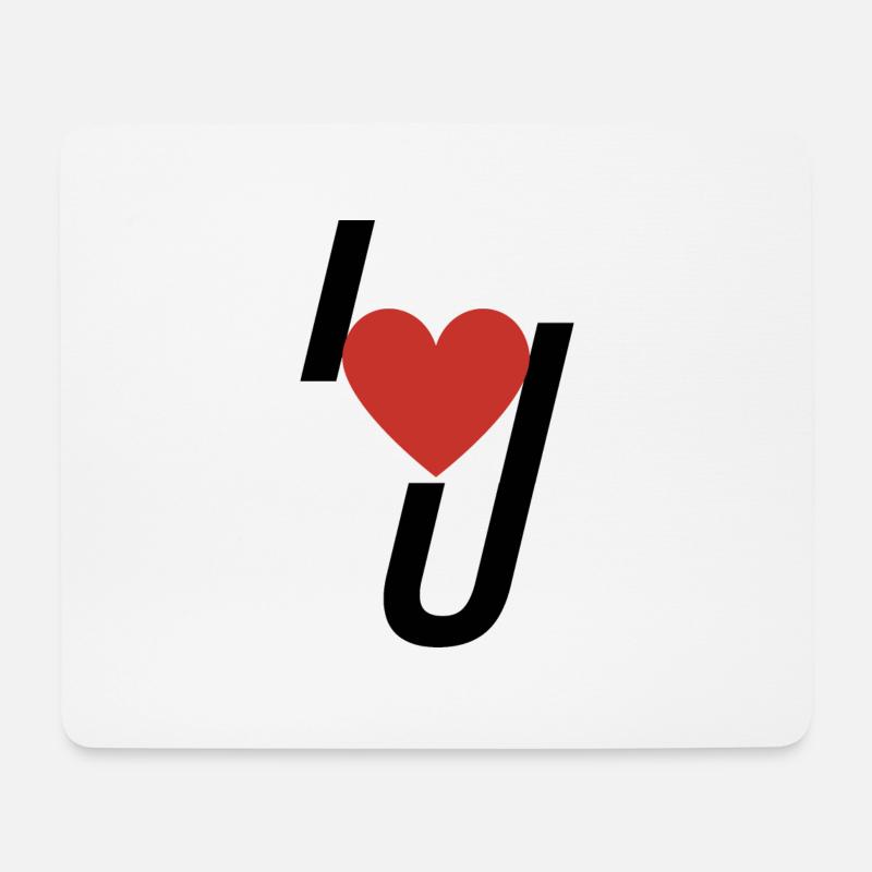 I heart U - Mousepad (Querformat) - Weiß
