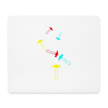 Symbole du marteau - Tapis de souris (format paysage) - blanc - Devant