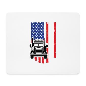 USA LKW - Mousepad (Querformat) - Weiß - Vorne