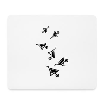 Wheelbarrow symbol - Mouse Pad (horizontal) - white - Front