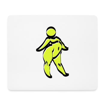 chubby yellow - Mouse Pad (horizontal) - white - Front