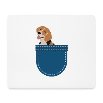 Dog Lovers Dogs Cadeau Chest Bag Beagle - Tapis de souris (format paysage) - blanc - Devant