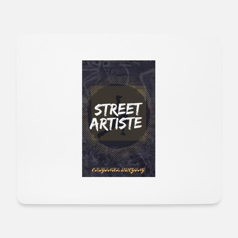 Ursprünglicher Straßenkünstler - Mousepad (Querformat) - Weiß