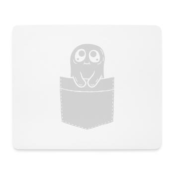 Comic Ghost Take Chest Pocket - Mouse Pad (horizontal) - white - Front