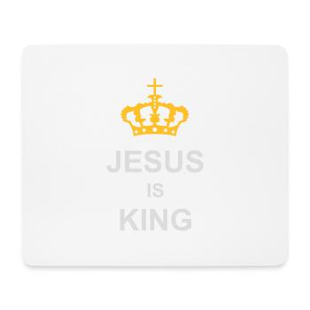 Citation de Jésus est roi - Tapis de souris (format paysage) - blanc - Devant