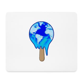Popsicles avec globe Fonte du changement climatique - Tapis de souris (format paysage) - blanc - Devant