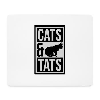 cats and tats Zitat - Mousepad (Querformat) - Weiß - Vorne