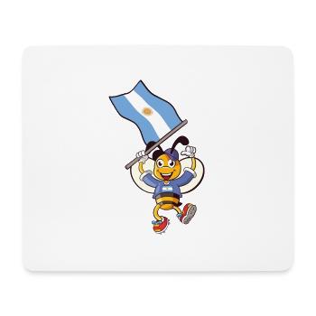 Abeille argentine - Tapis de souris (format paysage) - blanc - Devant
