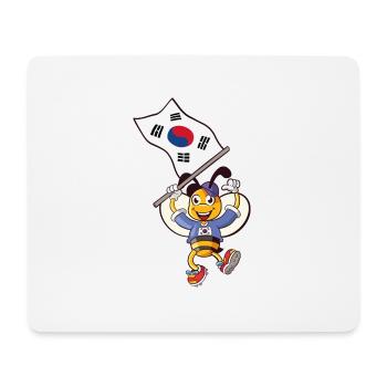 South Korean Bee - Mouse Pad (horizontal) - white - Front