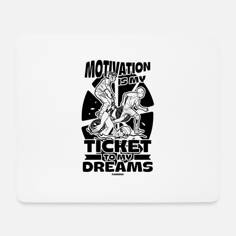 Motivation - Mousepad (Querformat) - Weiß