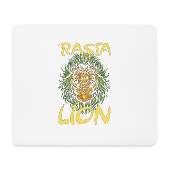 Rasta Lion Rastafari Cadeau - Tapis de souris (format paysage) - blanc - Devant