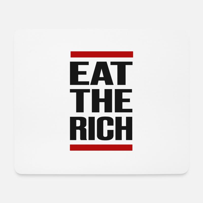 eat the rich - Mousepad (Querformat) - Weiß
