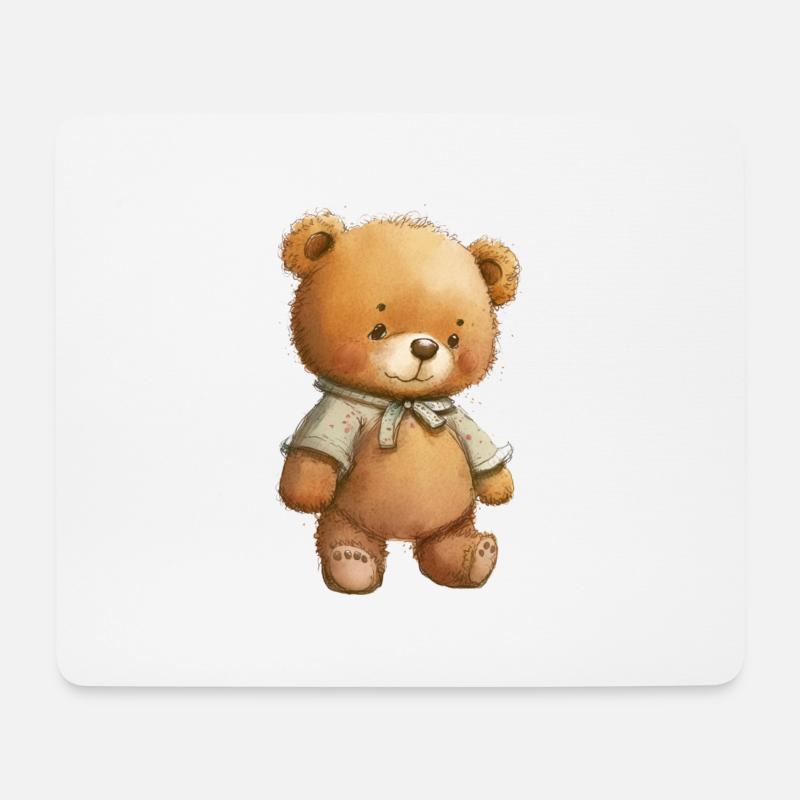 Teddy - Mousepad (Querformat) - Weiß
