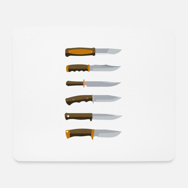 Knife Collector Various Knives - Mouse Pad (horizontal) - white