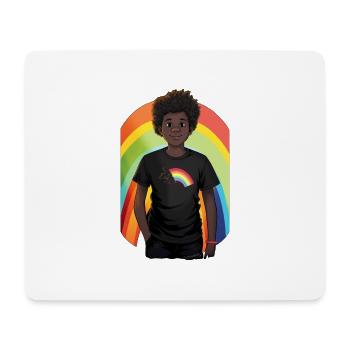 Regenbogen und Kind - Mousepad (Querformat) - Weiß - Vorne
