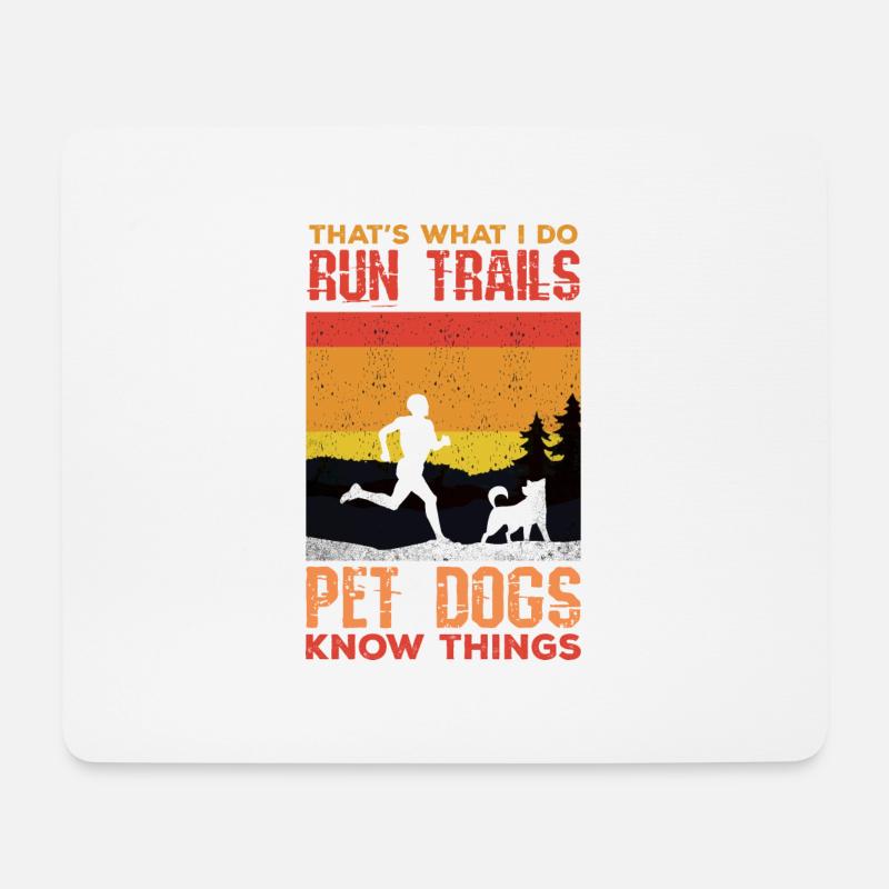 Trail Runner Running Joggen Jogger I Geschenk - Mousepad (Querformat) - Weiß