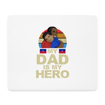 Haiti Haitian Flagge Vater Kind I Geschenk - Mousepad (Querformat) - Weiß - Vorne