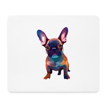 Bulldog dog dog owner dogs dog owner - Mouse Pad (horizontal) - white - Front