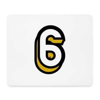 6. 6 YEARS. 6th ANNIVERSARY. BIRTHDAY 6 YEARS. SIX - Mouse Pad (horizontal) - white - Front