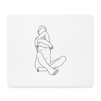 Chemise 2 - Tapis de souris (format paysage) - blanc - Devant