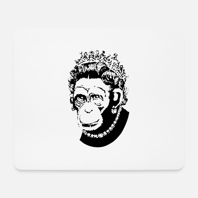 Monkey Queen - Mousepad (Querformat) - Weiß