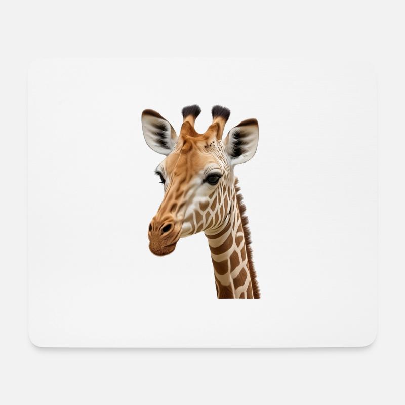 Giraffe - Mousepad (Querformat) - Weiß