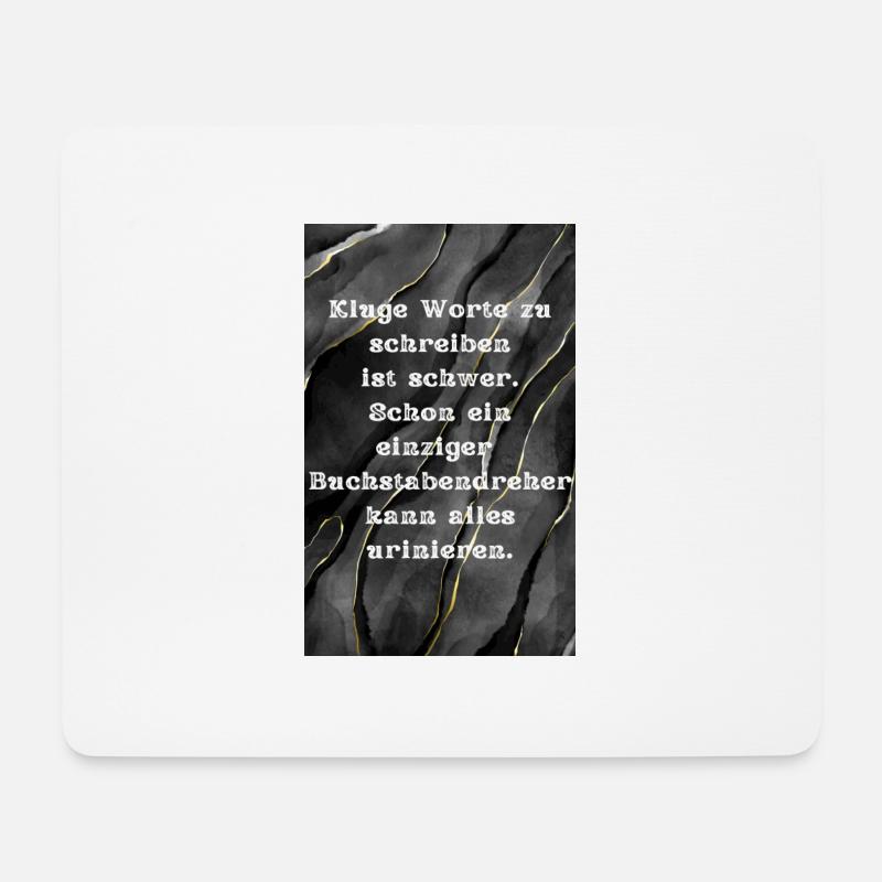 Buchstabendreher - Mousepad (Querformat) - Weiß