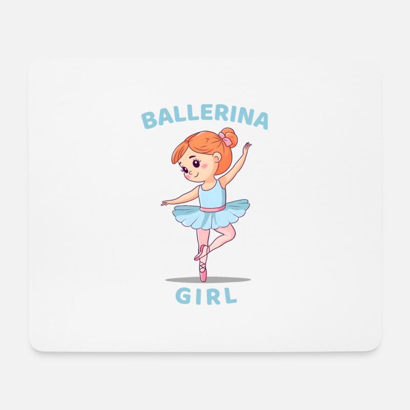 Ballerina Girl - Mousepad (Querformat) - Weiß