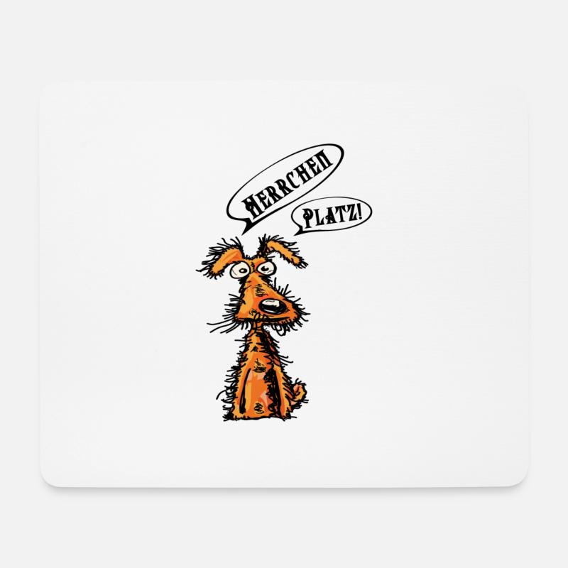Herrchen - Hund - Mousepad (Querformat) - Weiß