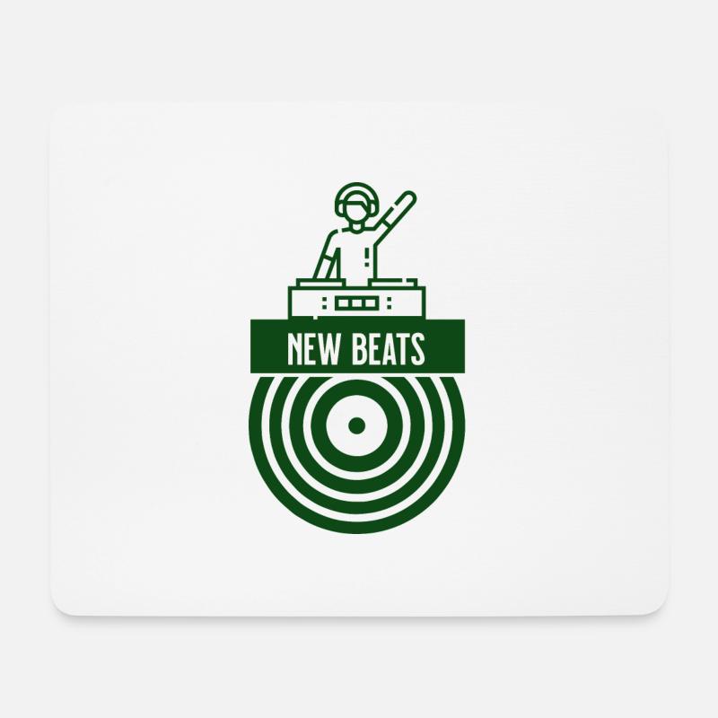 Beats - Mousepad (Querformat) - Weiß