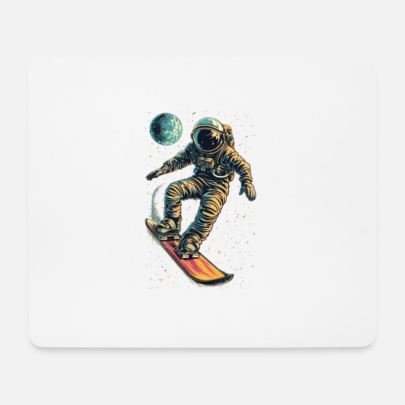 Zero Gravity Snowboarden - Mousepad (Querformat) - Weiß