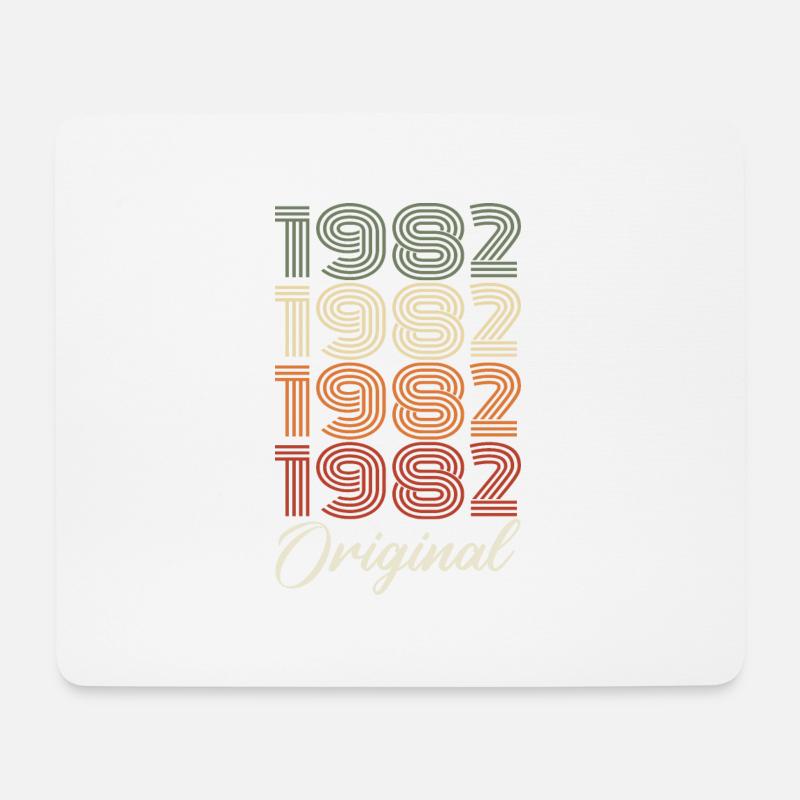1982 Original Vintage Geburtstagsgeschenk 1982 - Mousepad (Querformat) - Weiß