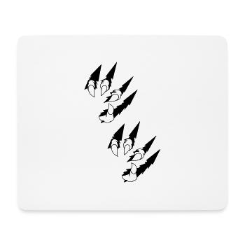 animal claws - Mousepad (Querformat) - Weiß - Vorne