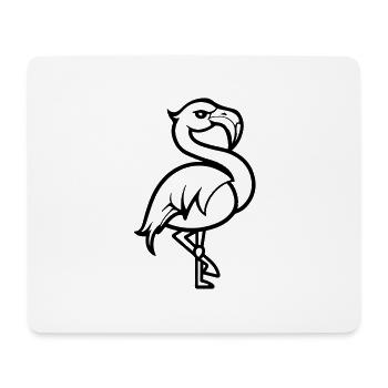 Bande dessinée Flamingo - Tapis de souris (format paysage) - blanc - Devant