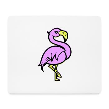 flamingo comic - Mousepad (Querformat) - Weiß - Vorne