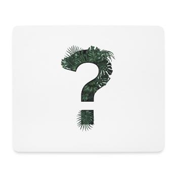 Question mark tropical plants - Mouse Pad (horizontal) - white - Front