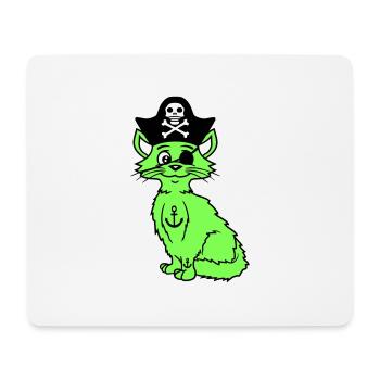Cute Pirate Cats Buccaneer Eye Patch Hat Costume - Mouse Pad (horizontal) - white - Front