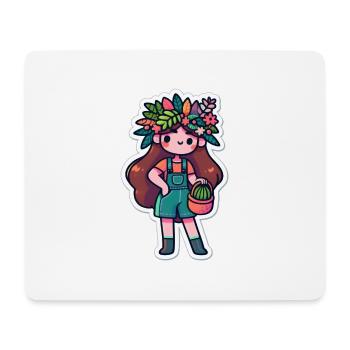 PLANT LADY - Mouse Pad (horizontal) - white - Front