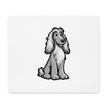Afghan Hound Hund Comic Niedlich - Mousepad (Querformat) - Weiß - Vorne
