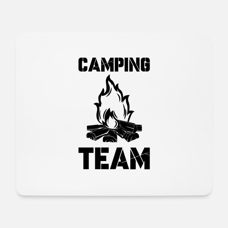 lagerfeuer camping team - Mousepad (Querformat) - Weiß