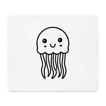Qualle - Mousepad (Querformat) - Weiß - Vorne