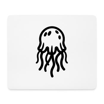 Qualle - Mousepad (Querformat) - Weiß - Vorne