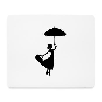 Parapluie femme - Tapis de souris (format paysage) - blanc - Devant